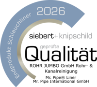 Qualitätssiegel Rohr Jumbo für den Mr Pipe Liner